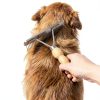 Ordermore Dog Grooming Rake Metal Pins Wood Handle-2