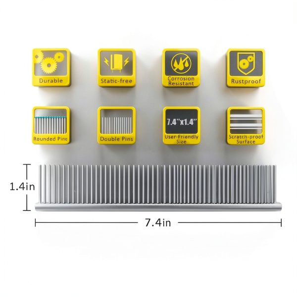 Kopal Dog Grooming Comb Stainless Steel Gentle Teeth-1