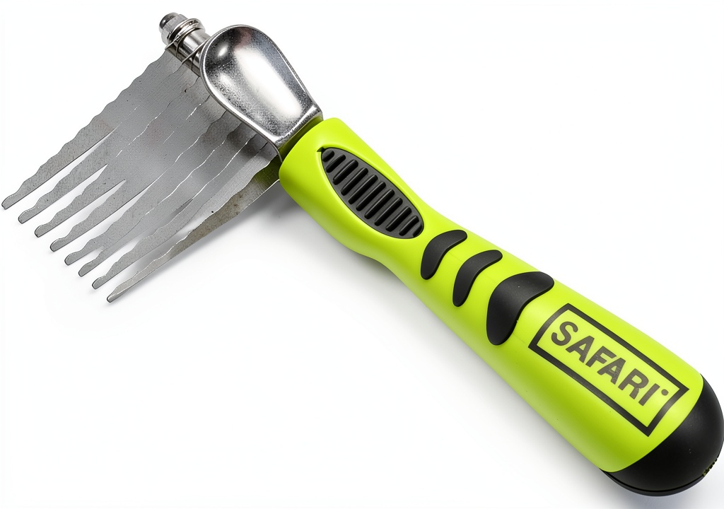 Installing Coastal Pet Dog Grooming Comb Serrated Blades Comfort Grip on a wooden desk