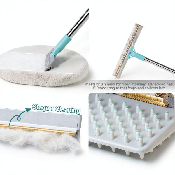 FancyMouse Dog Grooming Rake Stainless Steel Manual Pet Tool-2