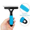 DSKRUI Dog Grooming Rake Stainless Steel Dematting Tool-1