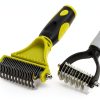 Pecute Undercoat Rake Dual Sided Dog Grooming Tool Stainless-2