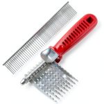 QUMY Dog Grooming Comb Stainless Steel Dematting Tool-0