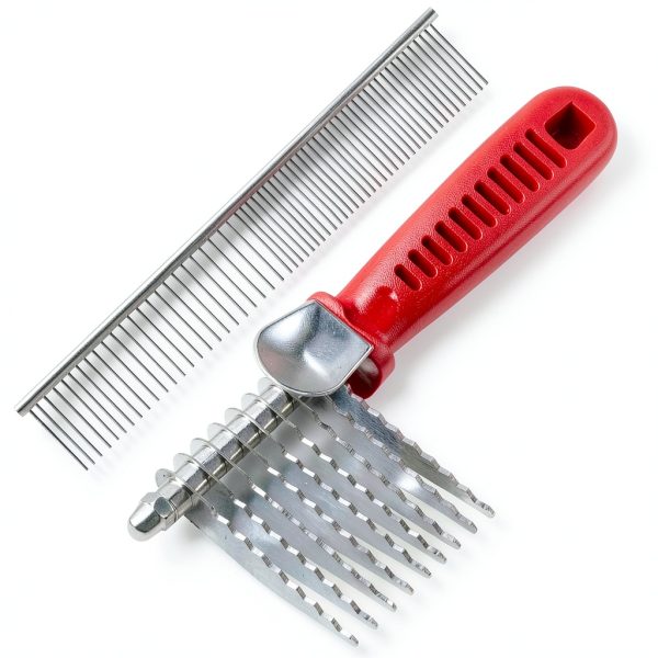 QUMY Dog Grooming Comb Stainless Steel Dematting Tool-0