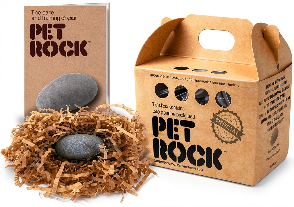 Installing Rosebud Pet Rock Travel Crate Playful Pet Toy on a wooden desk