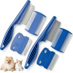 Brillirare Pet Grooming Combs Stainless Steel Teeth-0