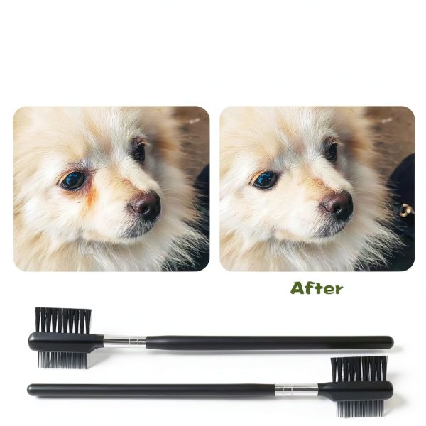 Cobee Dog Tear Stain Comb Stainless Steel Pet Grooming Tool-2