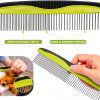 Pecute Undercoat Rake Dual Sided Dog Grooming Tool Stainless-8