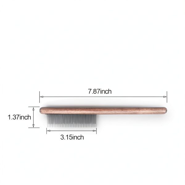 YDDPET Pet Comb Solid Wood Handle Grooming Tool for Dogs-0