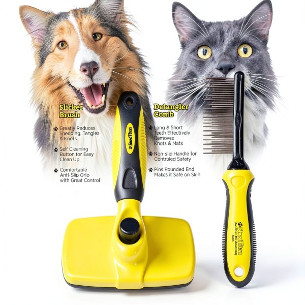 Bigwig Doodle Grooming Kit Self Cleaning Brush Detangler-5