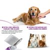 GENPEPADO Pet Grooming Rake Stainless Steel Dematting Brush-3