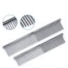 Lilpep Stainless Steel Dog Grooming Comb Dual Teeth Design-1