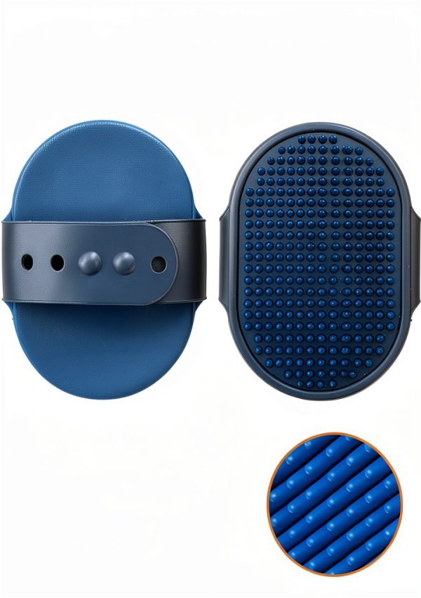 Aoche Dog Grooming Brush Adjustable Handle Silicone Massage-2