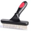 Ordermore Dog Grooming Rake Deshedding Tool Stainless Steel-0