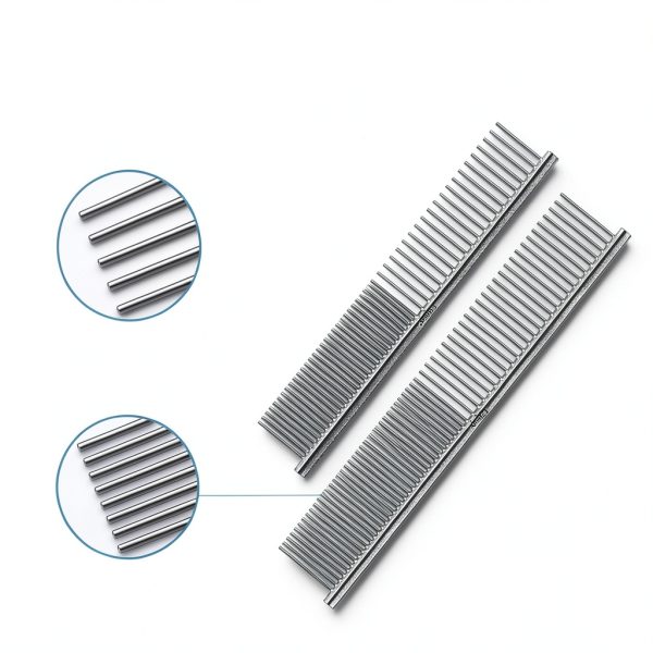 Lilpep Stainless Steel Dog Grooming Comb Dual Teeth Design-5