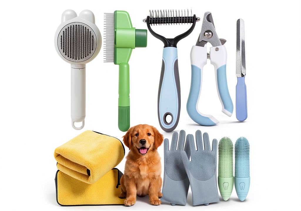 JoyPaws Pet Grooming Kit tools displayed on a clean surface
