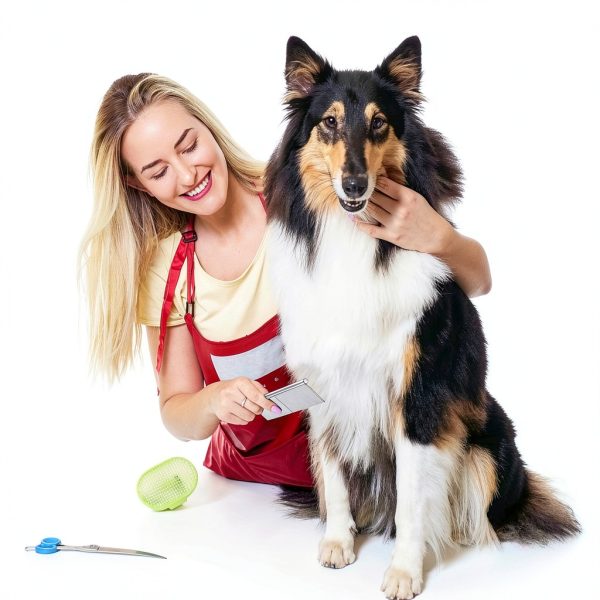 Lilpep Stainless Steel Dog Grooming Comb Dual Teeth Design-2
