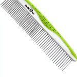 SHINY PET Dog Grooming Comb Round Teeth Ergonomic Handle-0