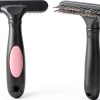Ordermore Dog Grooming Rake Deshedding Tool Stainless Steel-1