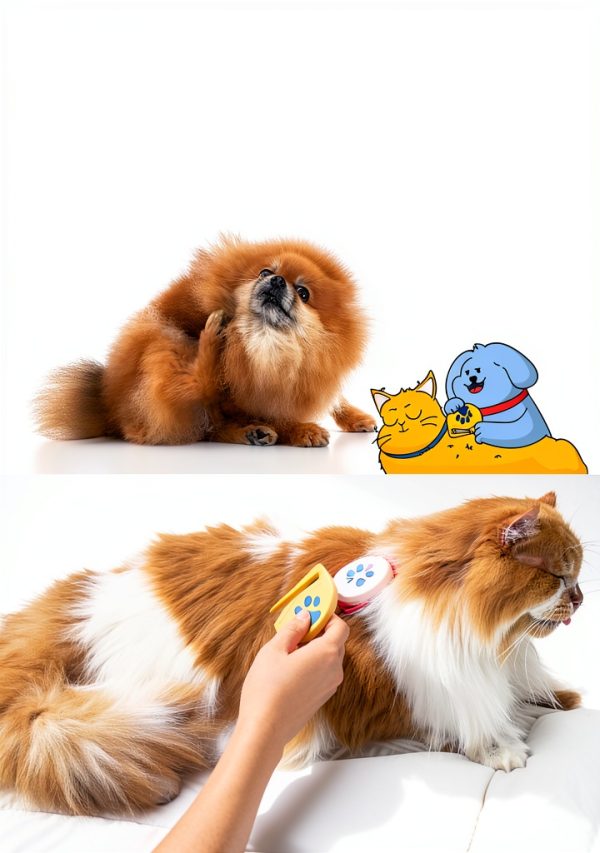 BMSMILE Dog Grooming Comb Steel Blade Safe Pet Mat Remover-2