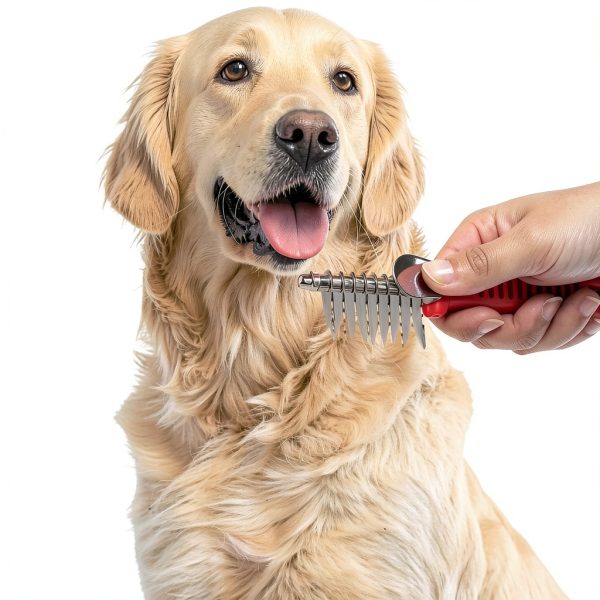 QUMY Dog Grooming Comb Stainless Steel Dematting Tool-3