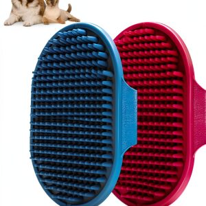 Aoche Dog Grooming Brush Adjustable Handle Silicone Massage-0