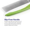 SHINY PET Dog Grooming Comb Round Teeth Ergonomic Handle-3
