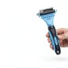 ROPO Dog Grooming Rake Double Sided Teeth Dematting Tool-5