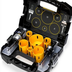 DEWALT Hole Saw Kit D180002 Standard Electrician Set Yellow 9 Piece-0