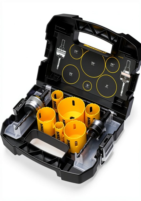 DEWALT Hole Saw Kit D180002 Standard Electrician Set Yellow 9 Piece-0