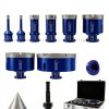 SHDIATOOL Diamond Tile Drill Bits Set,Porcelain Hole Saw, Cutter for Marble Ceramic Granite 10pieces(6/6/20/25/35/50/75/100mm/2 inch)-1