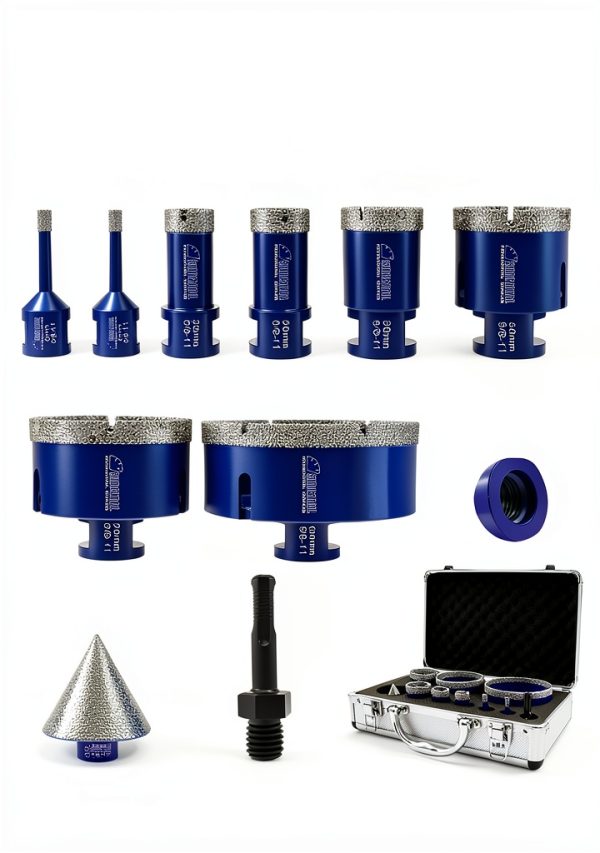 SHDIATOOL Diamond Tile Drill Bits Set,Porcelain Hole Saw, Cutter for Marble Ceramic Granite 10pieces(6/6/20/25/35/50/75/100mm/2 inch)-1
