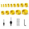 KATA Bi-Metal Hole Saw Kit, 19 Pieces M42 Steel Hole Saw Set with 3/4" -4-3/4" (19-121mm), General Purpose Hole Saw Blades in Case with Mandrels, Drill Bit, Hex Key for Thin Metal, Hard Wood, Drywall-1