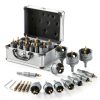 Carbide Hole Saw Kit for Metal - 16Pcs Tungsten Carbide Tipped 5/8"-2-1/4" Inch Hole Cutter Set, for High Precision Cutting of Stainless Steel, Iron, Copper, Brass-0
