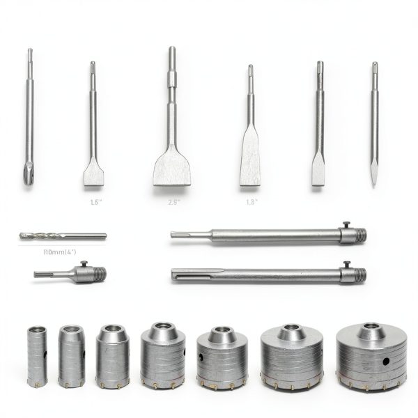 ATOLS 34PCS Concrete Hole Saw Kit, Masonry Concrete Drill Bit Set, Chisel Set with SDS Plus & Max Shanks Wall Hole Saw Drill Bit for Brick Stone Cement Wall, Kit Size 30 40 50 65 80 100 110MM-1
