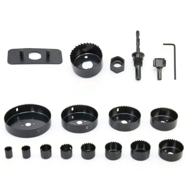 Hole Saw Set ZHUREKER 19‑Piece 3/4"‑5" for Wood Plastic PVC with Case-1