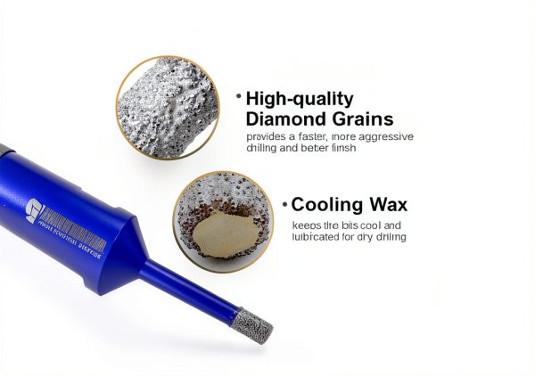 SHDIATOOL Diamond Tile Drill Bits Set,Porcelain Hole Saw, Cutter for Marble Ceramic Granite 10pieces(6/6/20/25/35/50/75/100mm/2 inch)-5