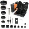 KENDO Hole Saw Set 23Pcs Kit with Carbon Steel Blades and Case-0