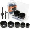 Hole Saw Kit HORUSDY 8PCS 1"–2-1/8" with Drill Bits & Hex Key-0