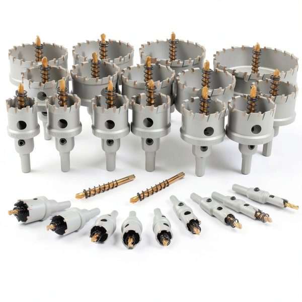 CATITO 26PCS Carbide Hole Saw Set with Pilot Drill Bits 1/2"-3-15/16"-0