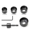 Hole Saw Kit SKY001 6PCS Set 4 Sizes 1-1/4" to 2-1/8" Carbon Steel-1