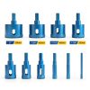 Diamond Hole Saw Tile Drill Bits Kit, 10 PCS Serrated Brazing Core Drill Bit Set with EVA Hole Saw Guide Jig, Hole Saw Sets for Ceramic, Glass, Tile, Gypsum, Marble, Granite-1