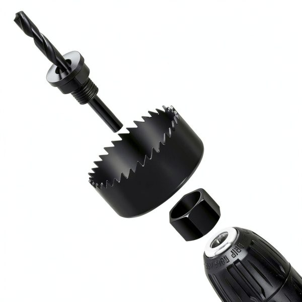 Hole Saw Kit SKY001 6PCS Set 4 Sizes 1-1/4" to 2-1/8" Carbon Steel-4