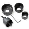Hole Saw Kit SKY001 6PCS Set 4 Sizes 1-1/4" to 2-1/8" Carbon Steel-0