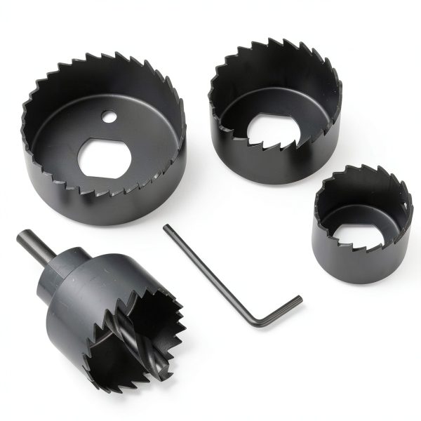 Hole Saw Kit SKY001 6PCS Set 4 Sizes 1-1/4" to 2-1/8" Carbon Steel-0